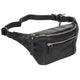 Mancini Pebbled Waist Bag - Black