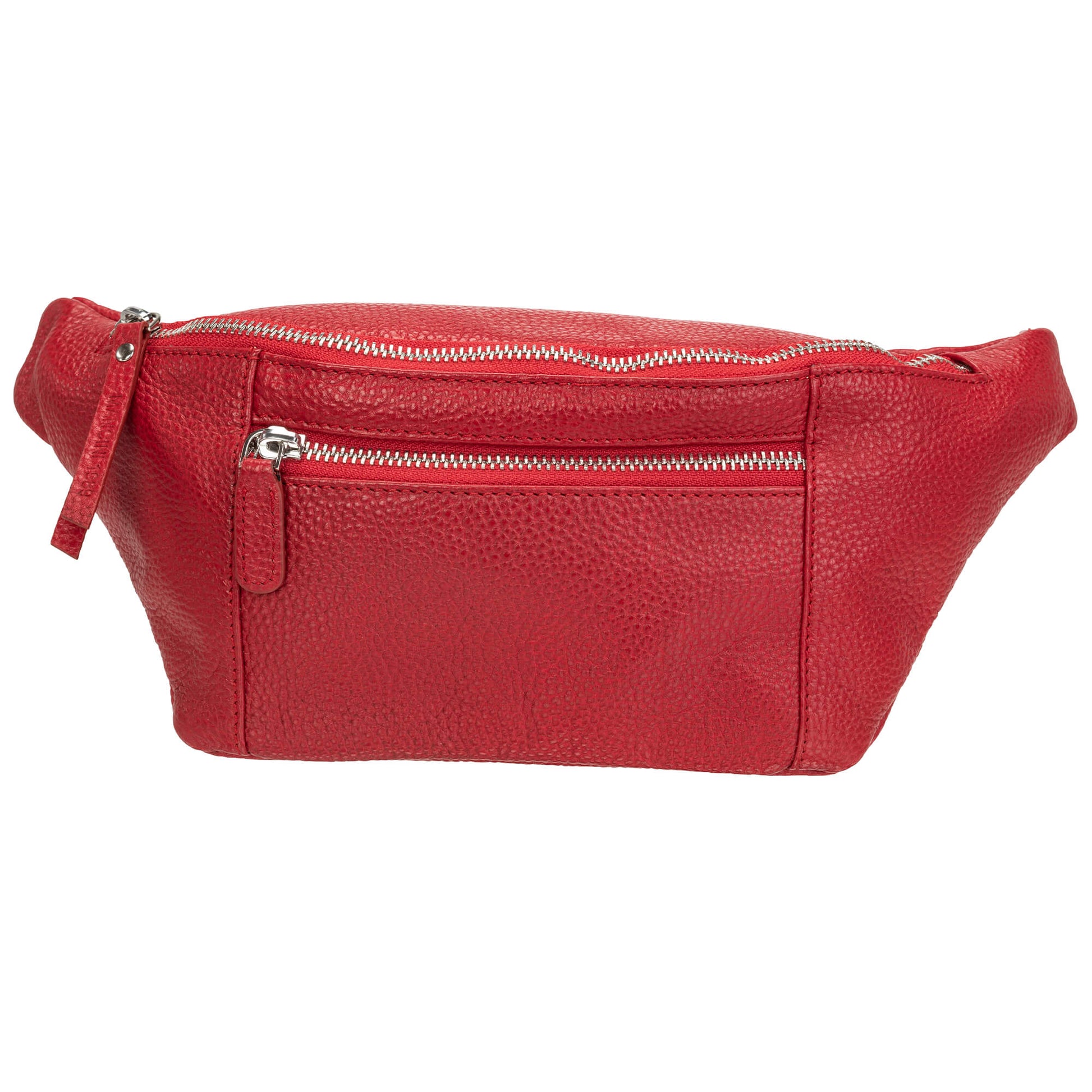 Mancini Pebbled Waist Bag - Red