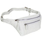 Mancini Pebbled Waist Bag - White