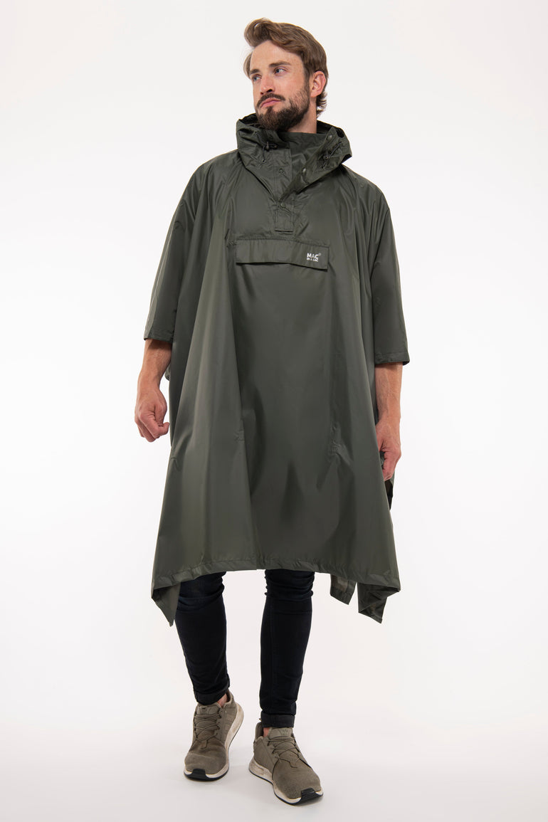 Mac In A Sac Apparel One Size Mac In A Sac Packable Waterproof Unisex Poncho - Khaki