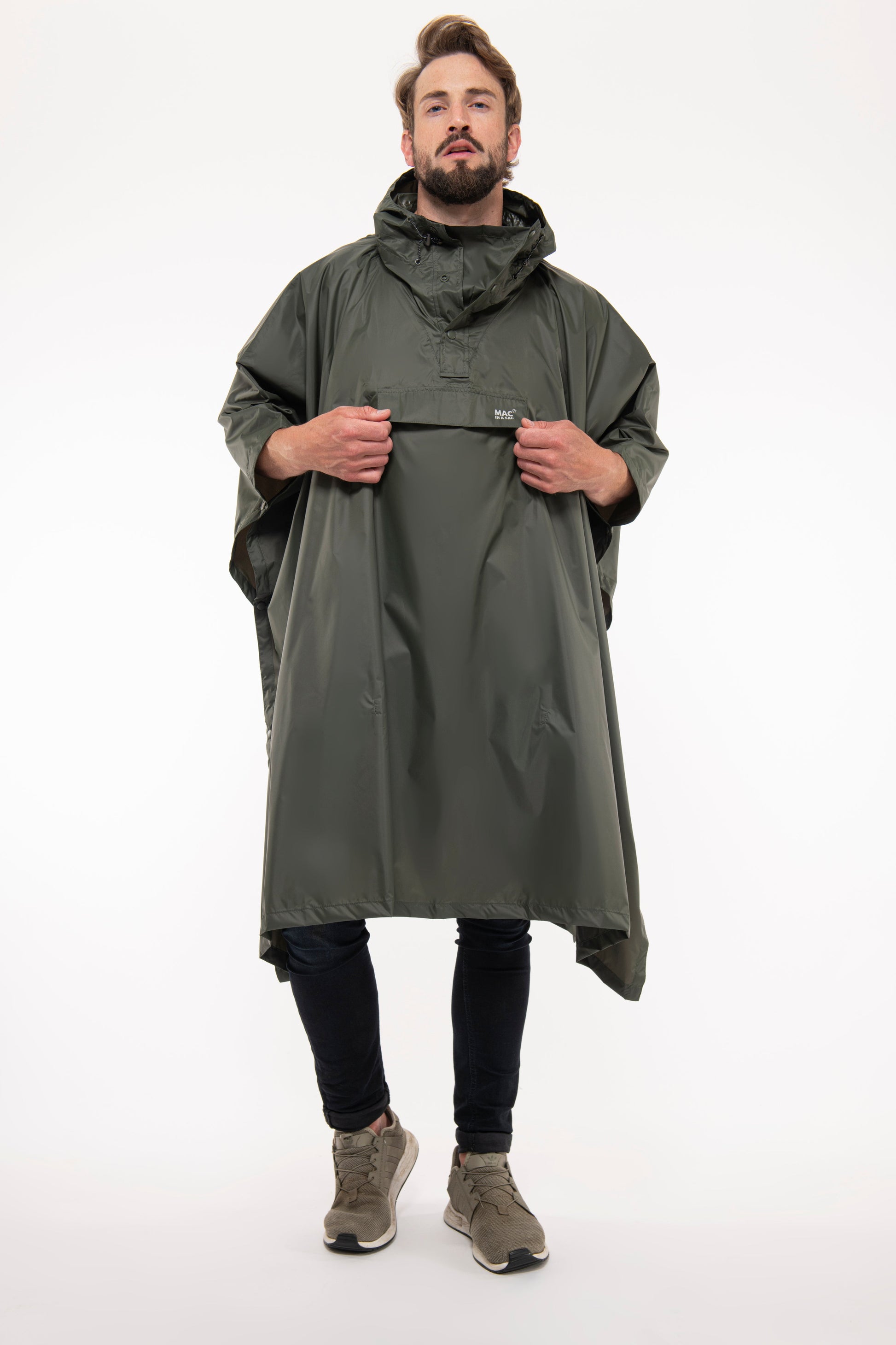 Mac In A Sac Apparel One Size Mac In A Sac Packable Waterproof Unisex Poncho - Khaki