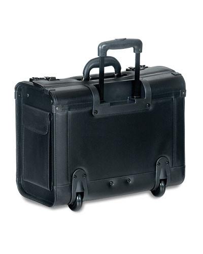 Mancini Briefcases Black Mancini BUSINESS Collection Wheeled Catalog Case