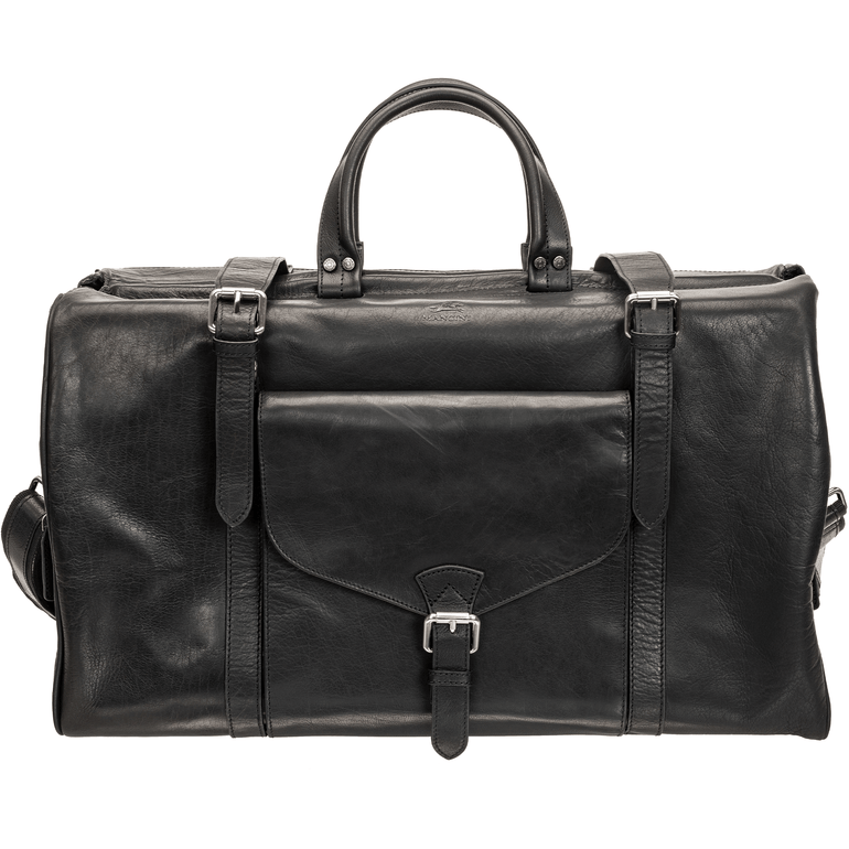 Mancini Duffles Black Mancini BUFFALO Dowel Rod Carry-on Duffle Bag
