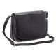 Mancini Handbags Black Mancini Pebbled Amy Leather Crossbody bag