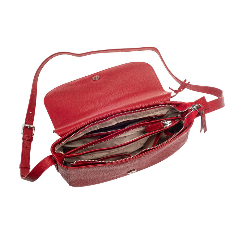 Mancini Handbags Mancini Pebbled Amy Leather Crossbody bag