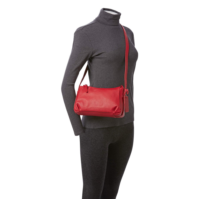 Mancini Handbags Mancini Pebbled Charlize Leather Crossbody Bag