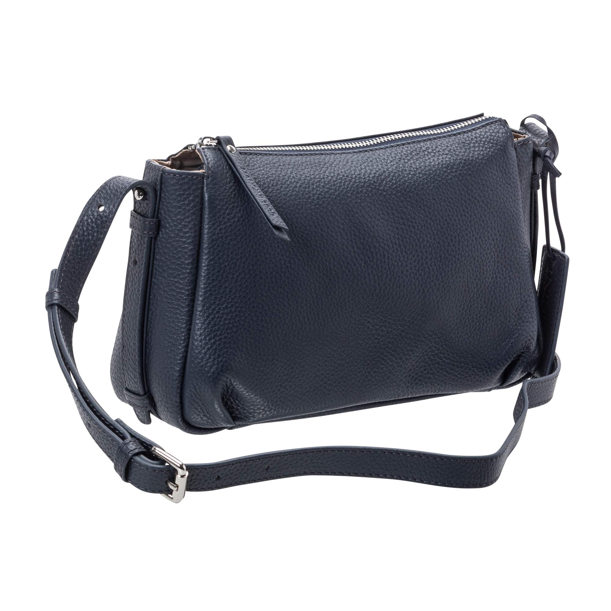 Mancini Handbags Navy Mancini Pebbled Charlize Leather Crossbody Bag