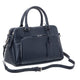 Mancini Handbags Navy Mancini Pebbled Jennifer Leather Satchel Bag