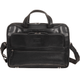 Mancini Laptop Briefcase Black Mancini BUFFALO Triple Compartment Briefcase for 15.6” Laptop / Tablet