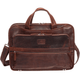 Mancini Laptop Briefcase Brown Mancini BUFFALO Triple Compartment Briefcase for 15.6” Laptop / Tablet