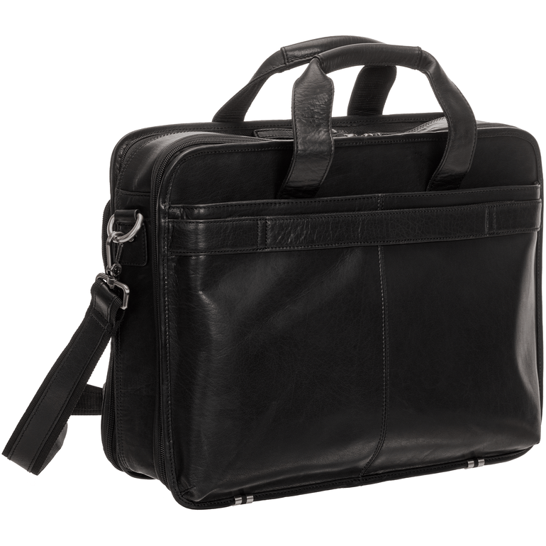 Mancini Laptop Briefcase Mancini BUFFALO Double Compartment Top Zipper 15.6” Laptop / Tablet Briefcase