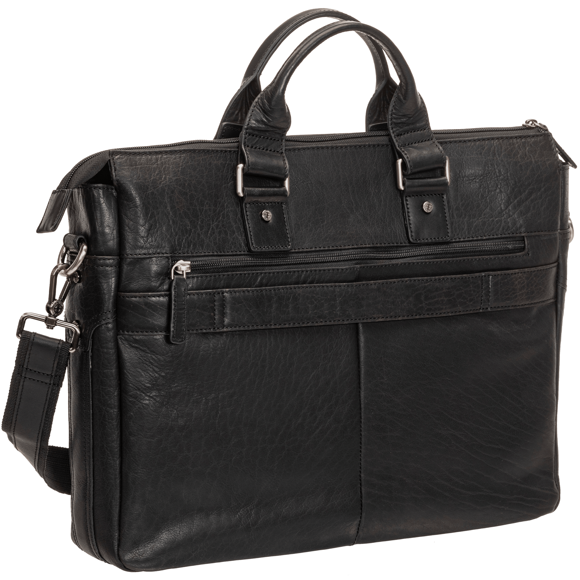 Mancini Laptop Briefcase Mancini BUFFALO Single Compartment Briefcase with RFID Secure Pocket for 15.6” Laptop / Tablet