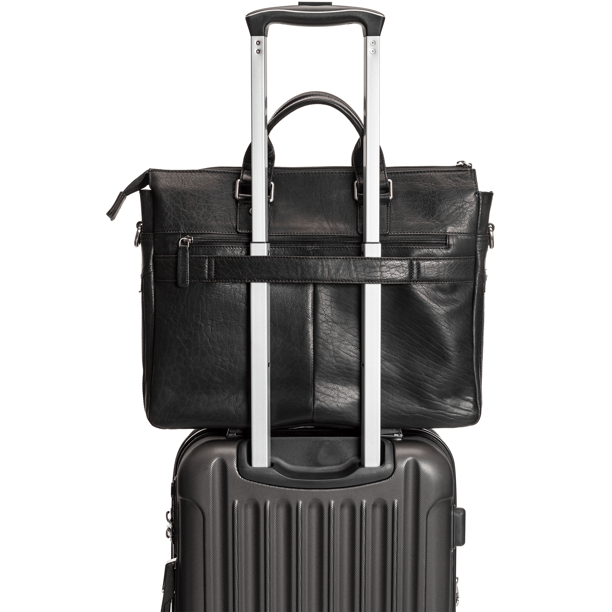 Mancini Laptop Briefcase Mancini BUFFALO Single Compartment Briefcase with RFID Secure Pocket for 15.6” Laptop / Tablet