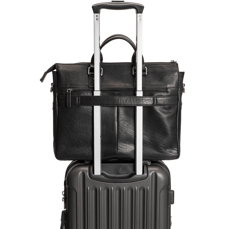 Mancini Laptop Briefcase Mancini BUFFALO Single Compartment Briefcase with RFID Secure Pocket for 15.6” Laptop / Tablet