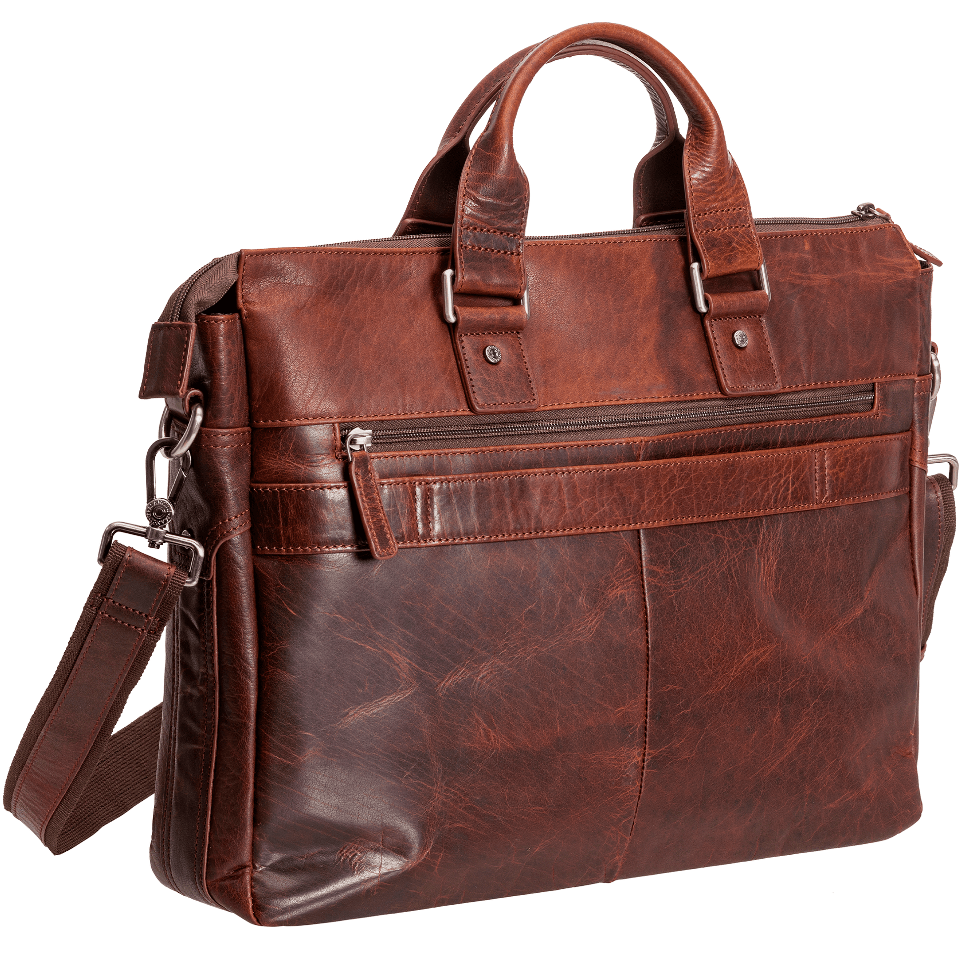 Mancini Laptop Briefcase Mancini BUFFALO Single Compartment Briefcase with RFID Secure Pocket for 15.6” Laptop / Tablet