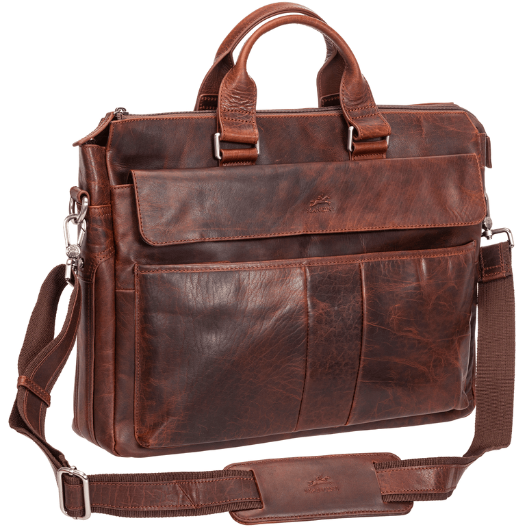 Mancini Laptop Briefcase Mancini BUFFALO Single Compartment Briefcase with RFID Secure Pocket for 15.6” Laptop / Tablet