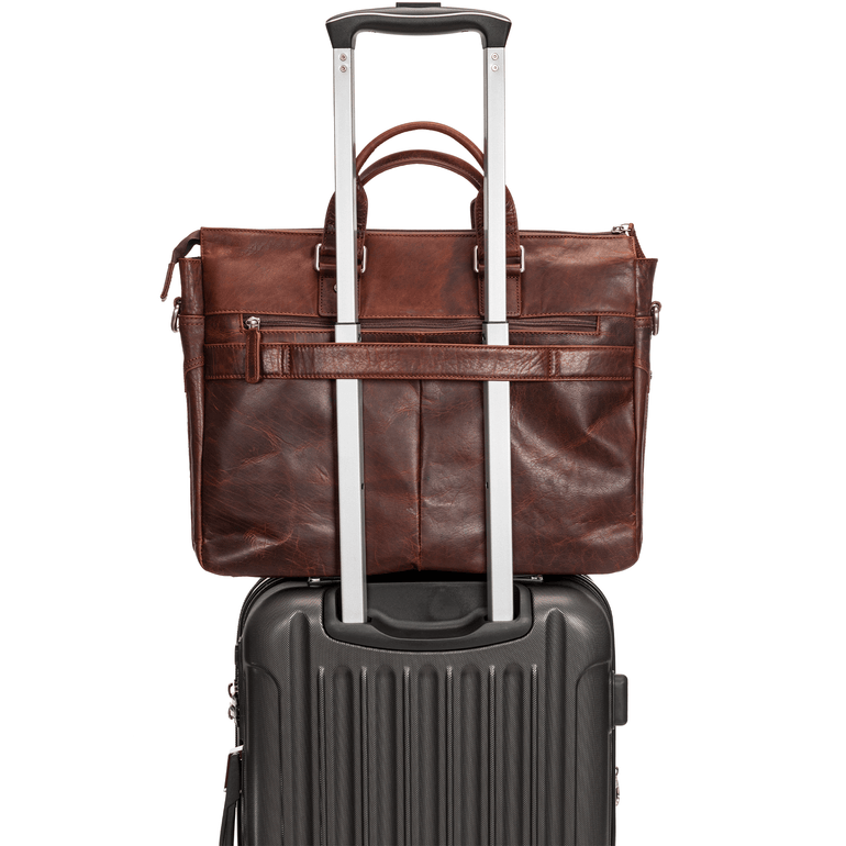 Mancini Laptop Briefcase Mancini BUFFALO Single Compartment Briefcase with RFID Secure Pocket for 15.6” Laptop / Tablet