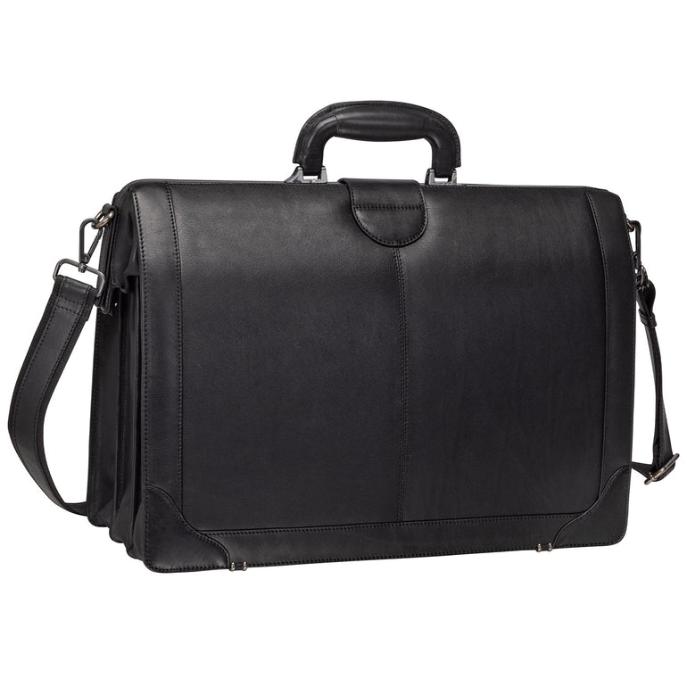 Mancini Laptop Briefcase Mancini MILAN Luxurious Litigator Briefcase Pocket for 17.3” Laptop