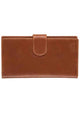 Mancini Passport Case Cognac Mancini CASABLANCA RFID Secure Classic Passport / Travel Organizer