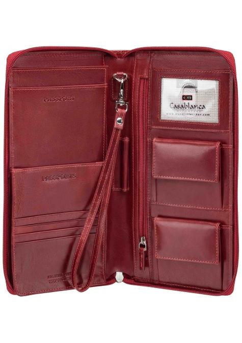 Mancini Passport Case Mancini CASABLANCA RFID Secure Deluxe Passport / Travel Organizer
