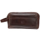 Mancini Toiletry kit Brown Mancini BUFFALO Double Compartment Top Zipper Toiletry Kit