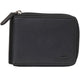 Mancini Wallets Black Mancini BUFFALO RFID Secure Zippered Billfold with Removable Passcase