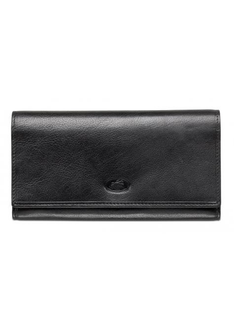 Mancini Wallets Black Mancini EQUESTRIAN-2 Ladies' RFID Secure Trifold Checkbook Wallet