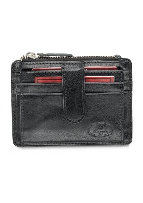 Mancini Wallets Black Mancini EQUESTRIAN-2 Men`s RFID Secure Card Case and Coin Pocket