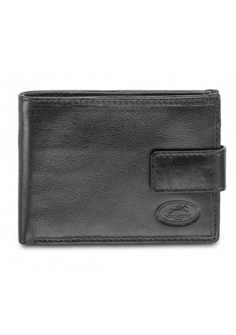 Mancini Wallets Black Mancini EQUESTRIAN-2 Men’s RFID Secure Wallet with Coin Pocket