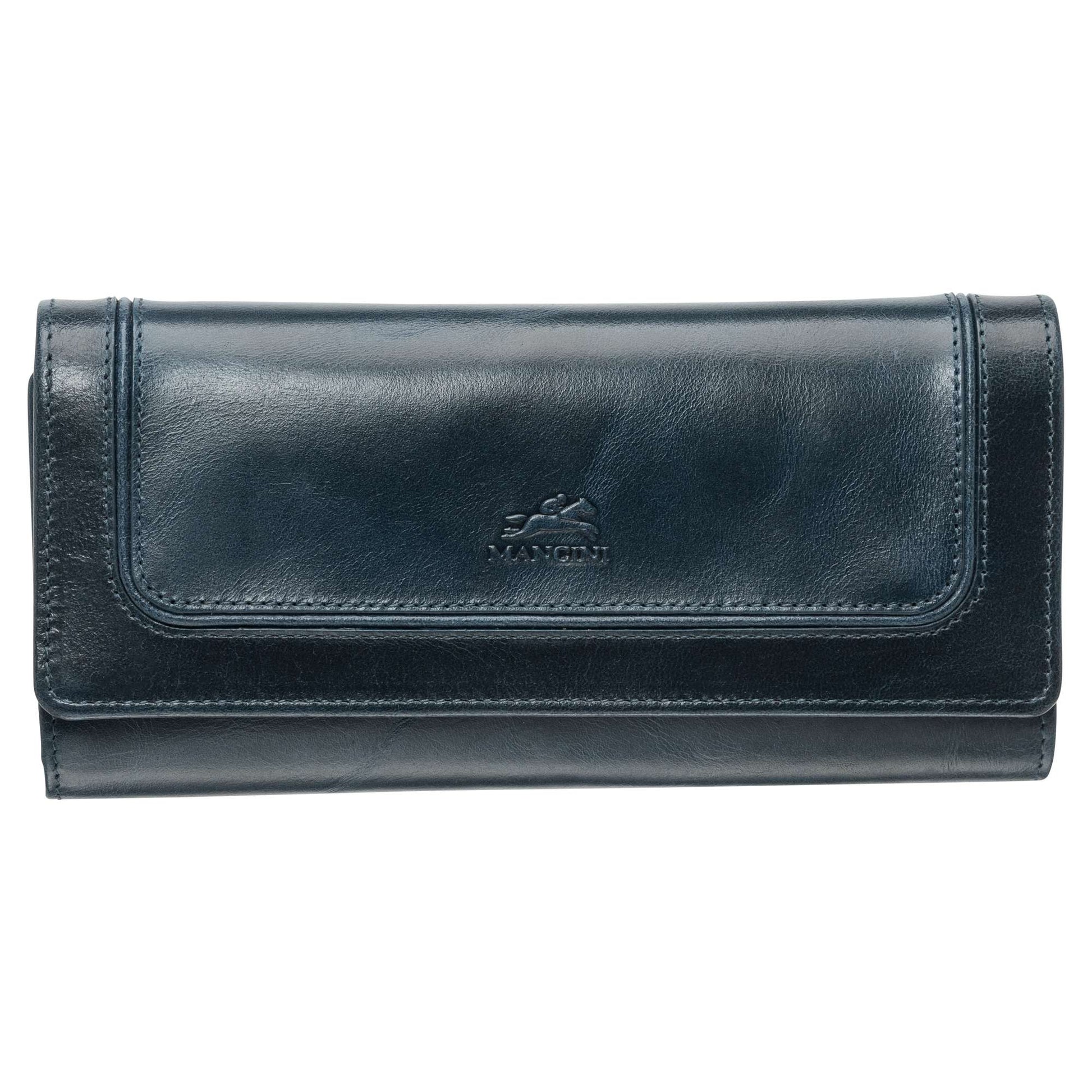 Mancini Wallets Blue Mancini South Beach RFID Secure Trifold Wallet