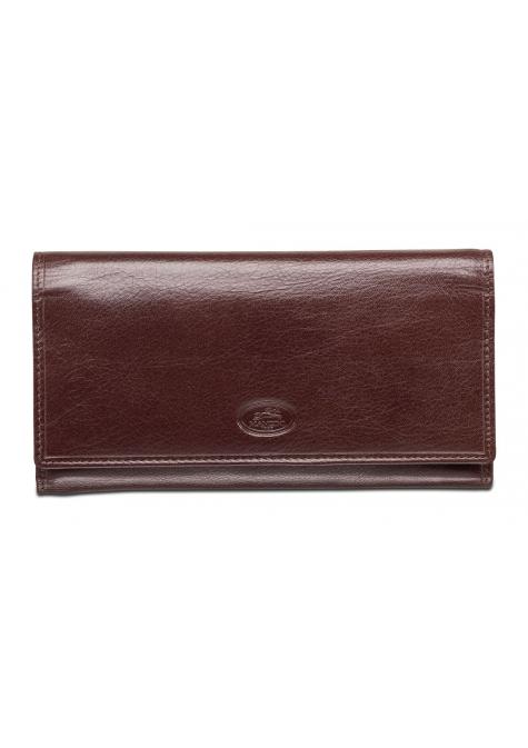 Mancini Wallets Brown Mancini EQUESTRIAN-2 Ladies' RFID Secure Trifold Checkbook Wallet