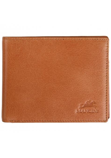 Mancini Wallets Cognac Mancini BELLAGIO Center Wing RFID Wallet With Coin Pocket