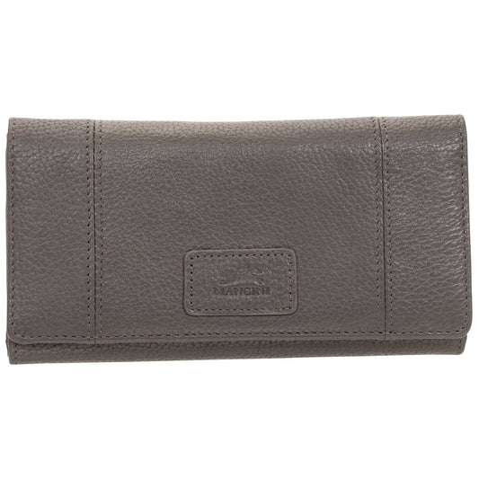 Mancini Wallets Grey Mancini Pebbled Ladies’ RFID Trifold Wallet
