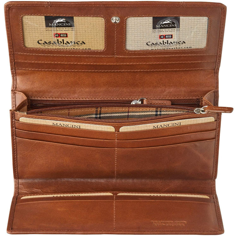 Mancini Wallets Mancini CASABLANCA Ladies' RFID Secure Trifold Wallet
