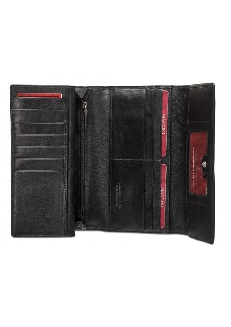 Mancini Wallets Mancini EQUESTRIAN-2 Ladies' RFID Secure Trifold Checkbook Wallet