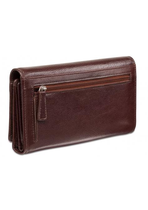 Mancini Wallets Mancini EQUESTRIAN-2 Ladies' RFID Secure Trifold Checkbook Wallet