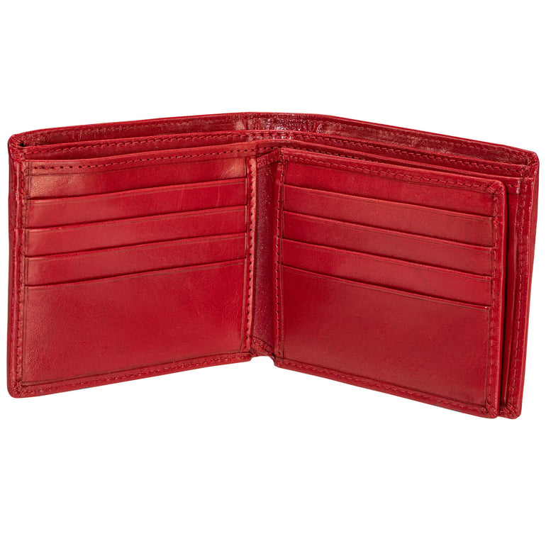 Mancini Wallets Mancini EQUESTRIAN-2 Men’s RFID Secure Center Wing Wallet with Coin Pocket
