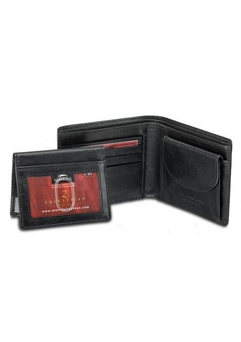 Mancini Wallets Mancini EQUESTRIAN-2 Men`s RFID Secure Wallet with Removable Passcase and Coin Pocket