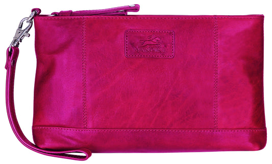 Mancini Wallets Red Mancini CASABLANCA Collection Ladies’ Wristlet (RFID Secure)