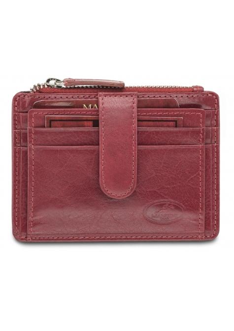 Mancini Wallets Red Mancini EQUESTRIAN-2 Men`s RFID Secure Card Case and Coin Pocket