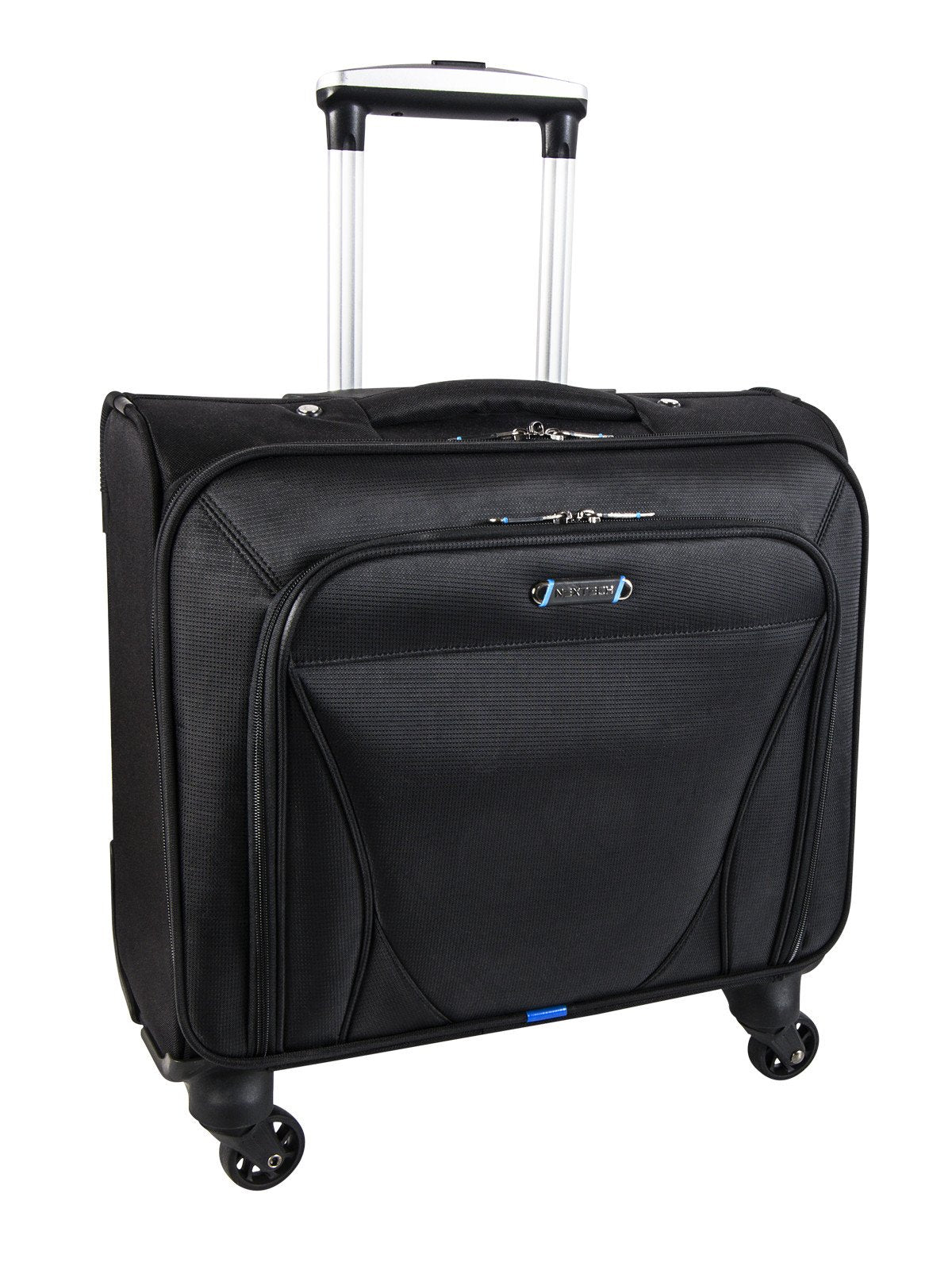 Nextech Augusta 15.6" Laptop 4-Wheel Rolling Spinner Business Case - Black