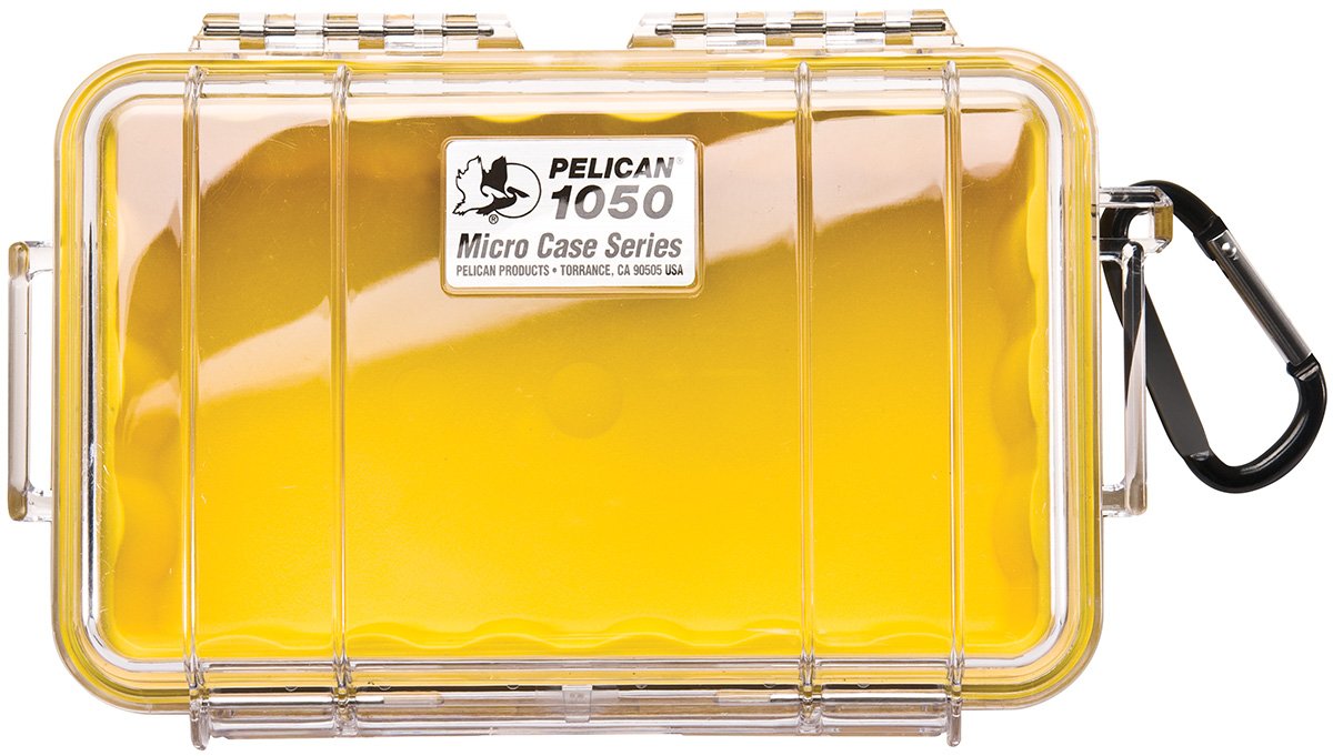 Pelican 1050 Micro Case  - Yellow/Clear