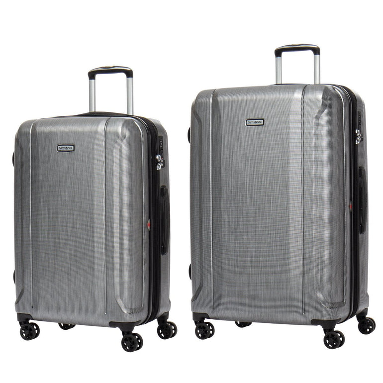 Samsonite Luggage Brushed Silver Samsonite Omni 3.0 - 2 Piece Expandable Spinner Luggage Set (Medium & Large)