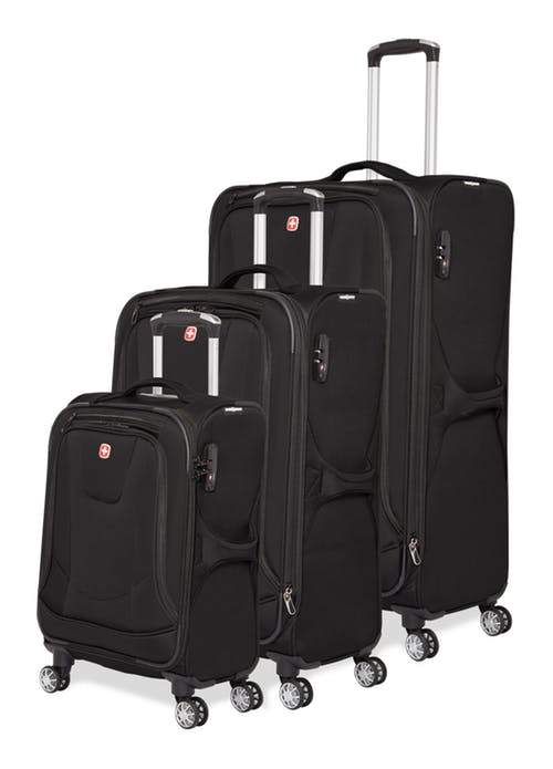 Swiss Gear Neo Lite 3 - 3 Piece Poly Expandable Spinner Luggage Set - Black