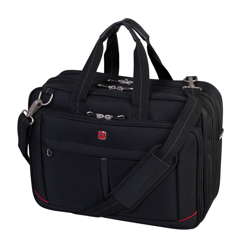 Swiss Gear Ballistic Nylon Deluxe Double Gusset Laptop Briefcase - 17.3 Inches