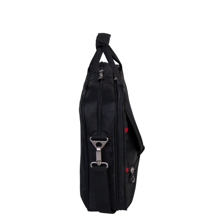 Swiss Gear Briefcases Black Swiss Gear Ballistic Nylon Double Gusset Top Load Portfolio - 15.6 Inches