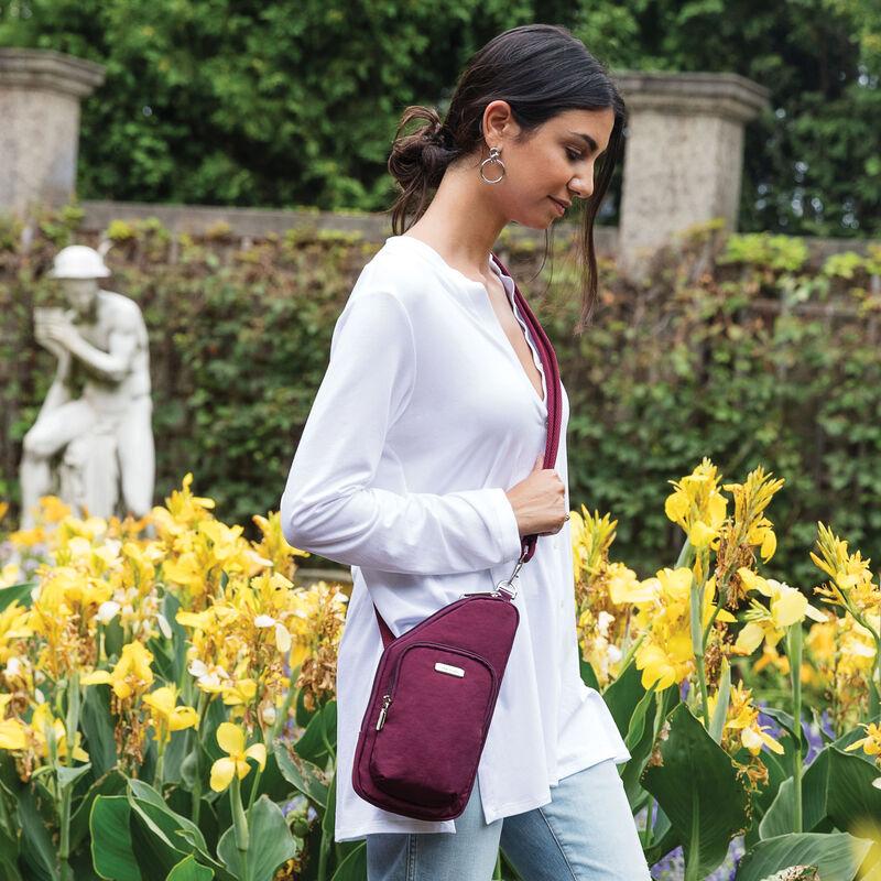 Travelon Cross-Body Bag Black Travelon Anti-Theft Essentials Mini Asymmetric Crossbody