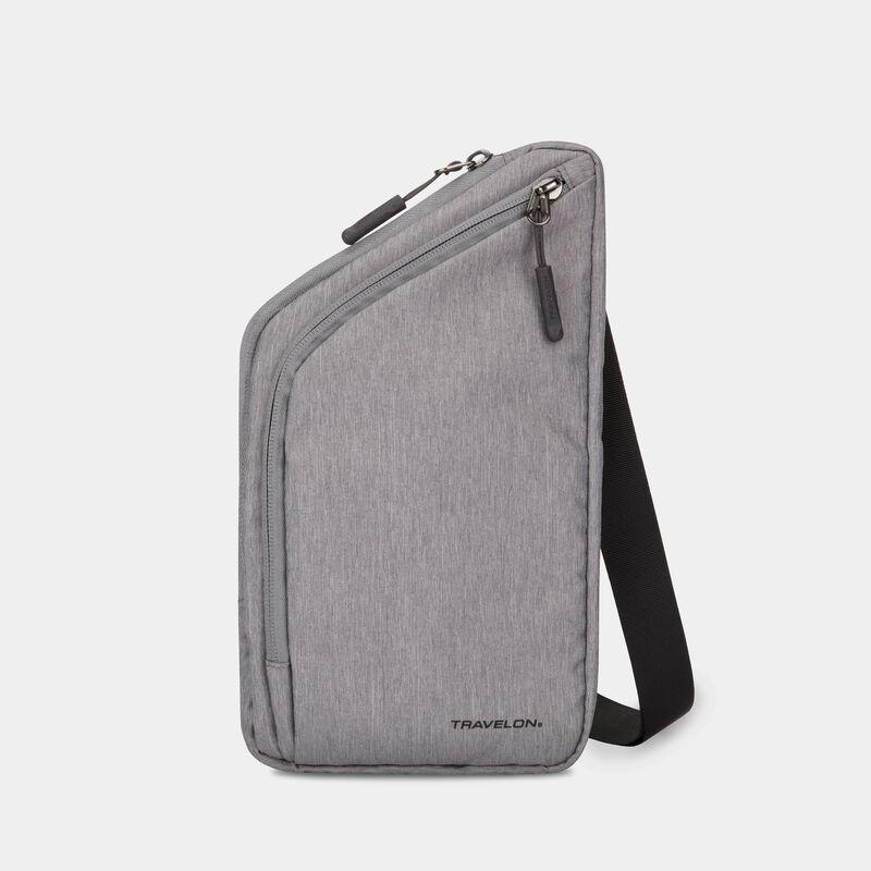 Travelon Cross-Body Bag Grey Heather Travelon World Travel Essentials Slim Crossbody Bag