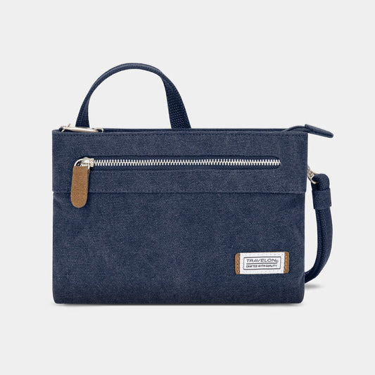 Travelon Cross-Body Bag Indigo Travelon Anti-Theft Heritage Small Crossbody