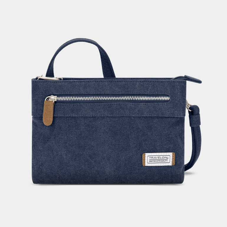 Travelon Cross-Body Bag Indigo Travelon Anti-Theft Heritage Small Crossbody